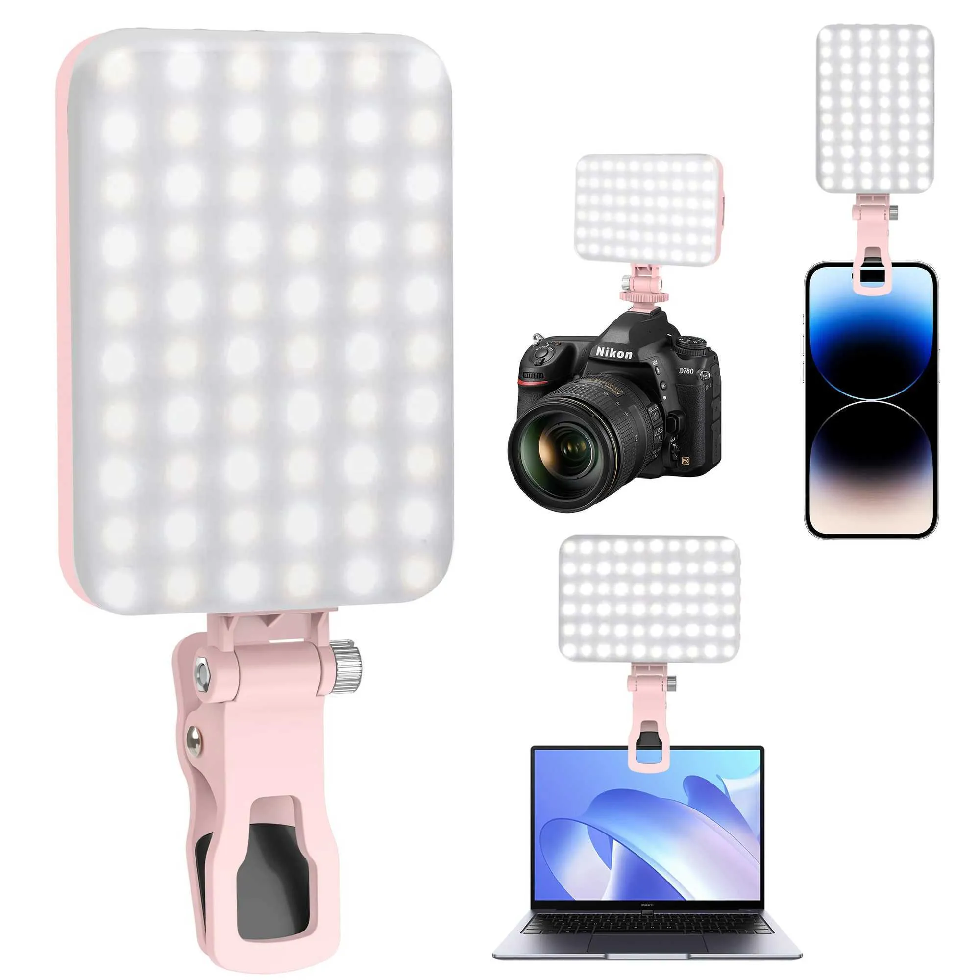 Selfie Light, 84 LED Ring Light With Adjusted 3 Light Modes, Rechargeable Phone Light Clip, For - View #10