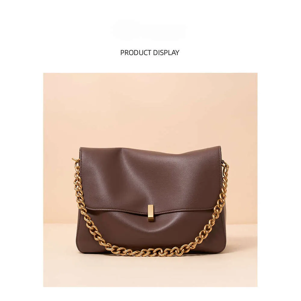 Luxury Designer Cowhide Crossbody Bag Large Capacity Chain Shoulder_voghion.com