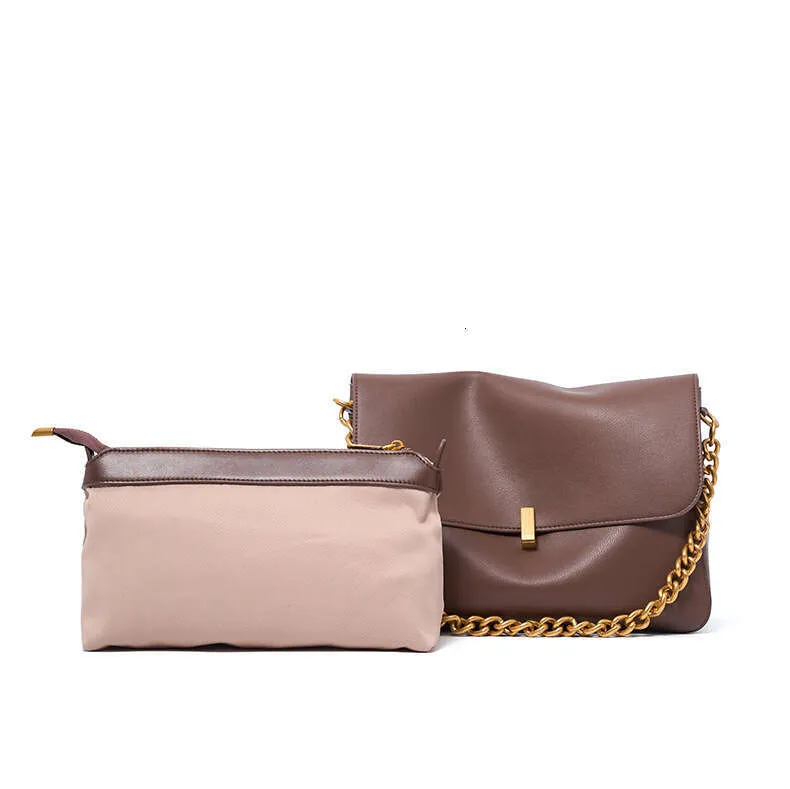 Luxury Designer Cowhide Crossbody Bag Large Capacity Chain Shoulder_voghion.com