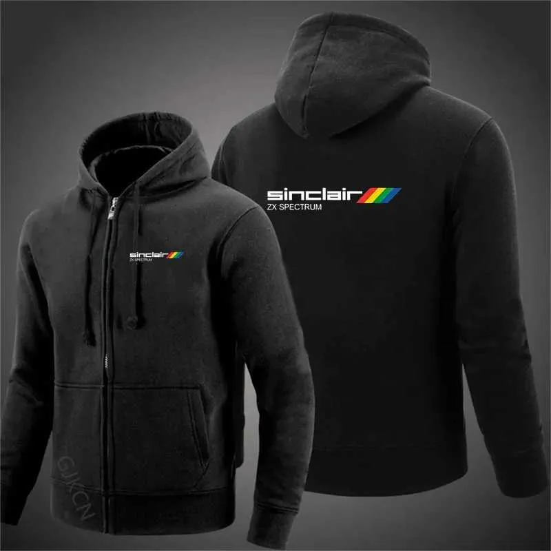 Sinclair Mens Zipper Hoodie Casual Long Sleeve From