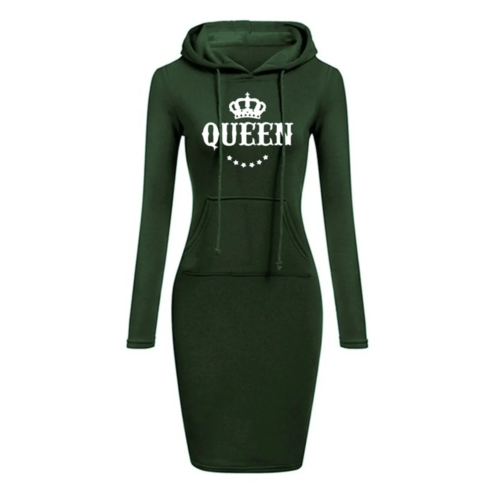 knee length hoodie dress Knit Sweatshirt with Hooded Synthetic Fiber for Women from Dhgate Basic & Casual Dresses colourway-valentinamaxi