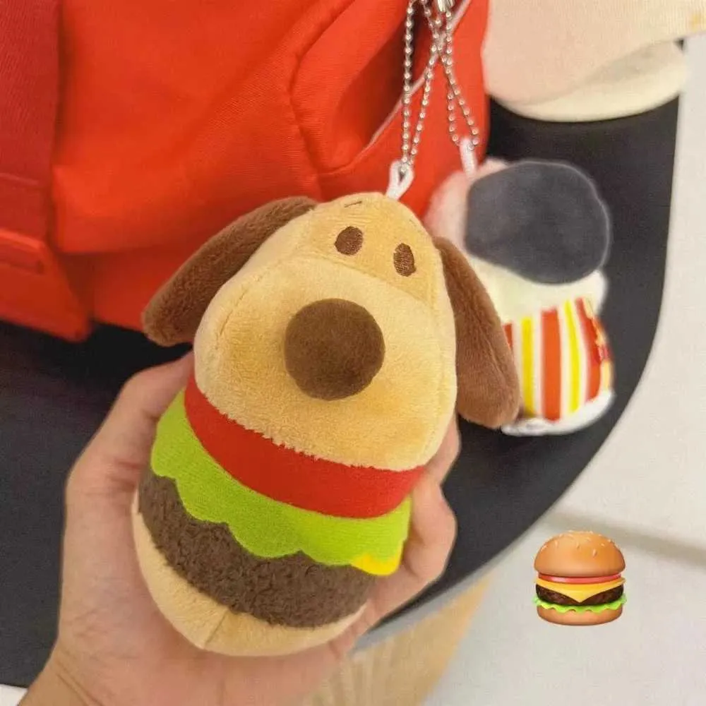 ハンバーガーぬいぐるみキーチェーンチキンレッグフライドフライド