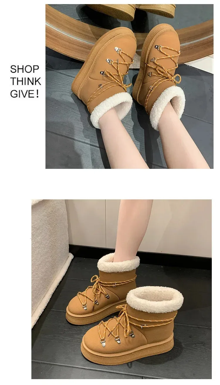 Warme Gefütterte Winterstiefel Für Damen Aus Leder Mit Profil_voghion.com