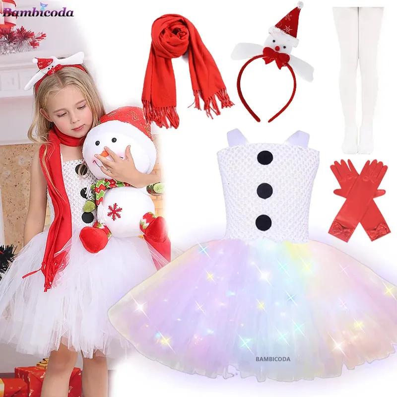 white christmas dresses Festive LED Princess Gown