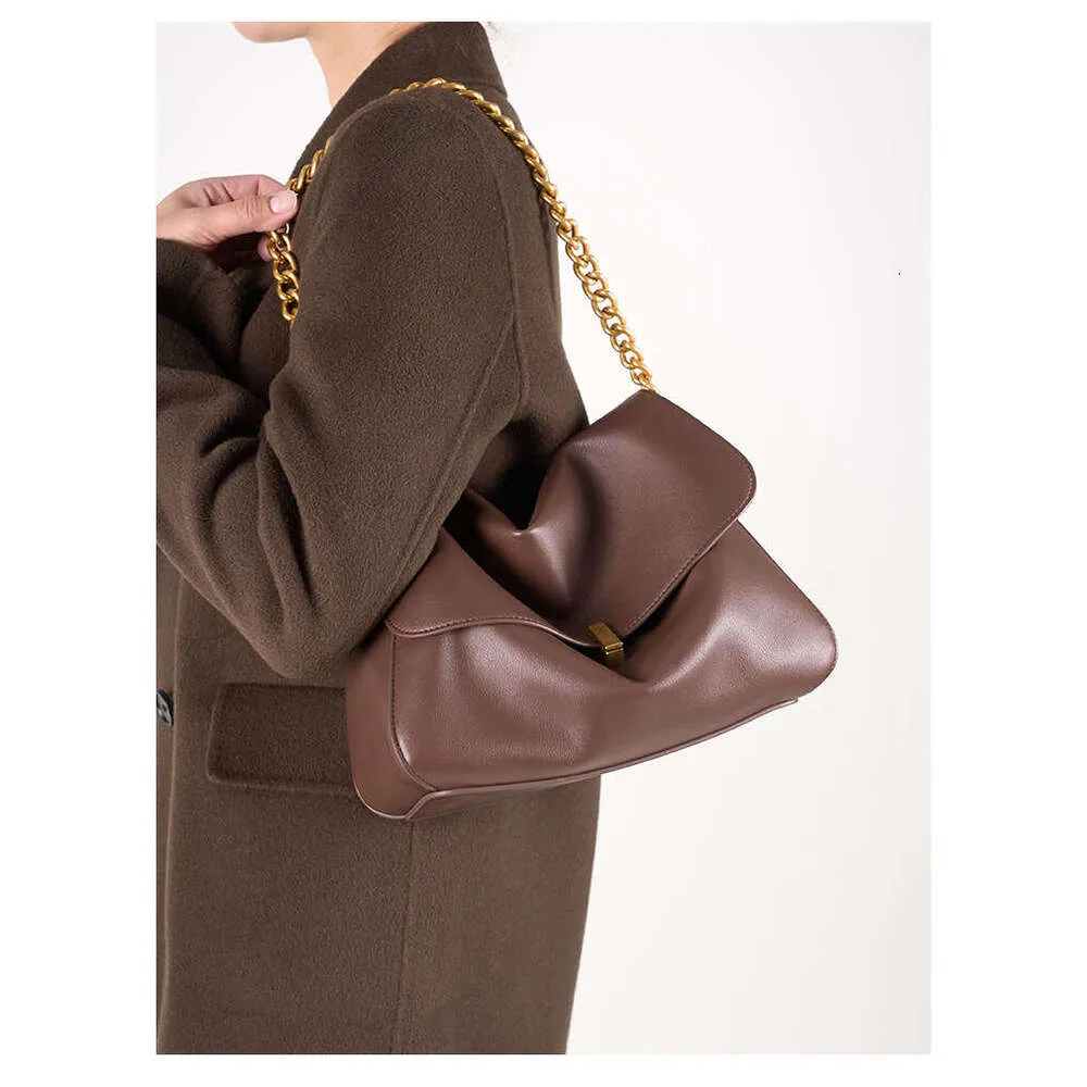Luxury Designer Cowhide Crossbody Bag Large Capacity Chain Shoulder_voghion.com