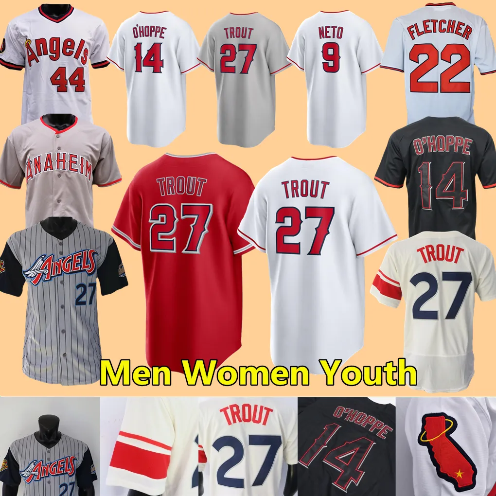 Baseball Jerseys Mike Trout, Zach Neto, Logan OHoppe & More Official ...