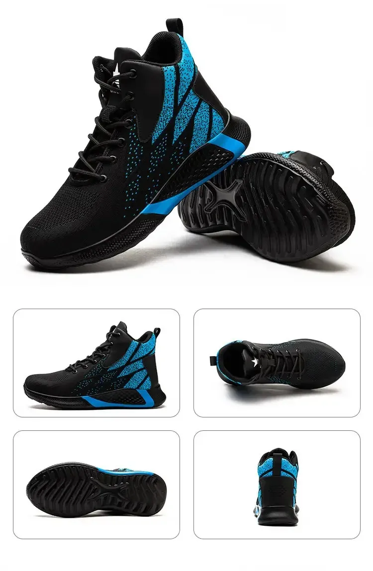 Safety Boots For Men High Top Protective Anti Puncture Work Shoes_voghion.com