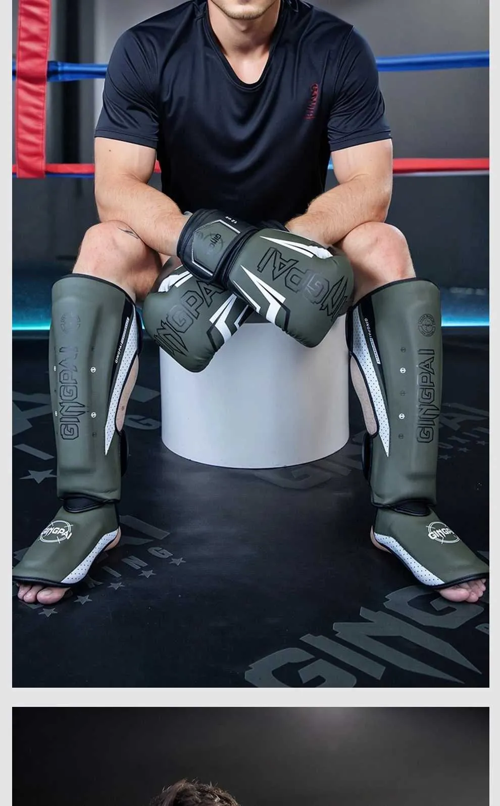 Professional Kickboxing Leg Guard Muay Thai Ankle Protector Sparring ...