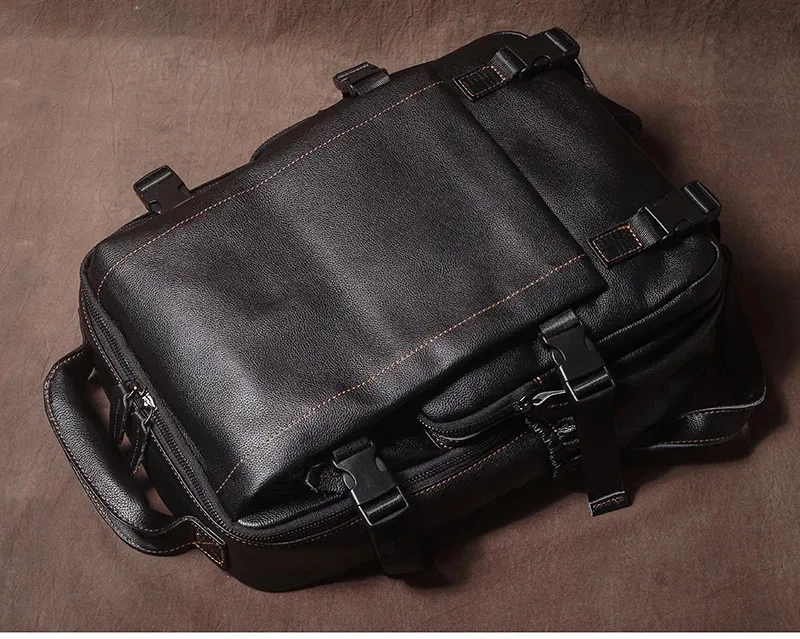 Herren Rucksack Aus Echtem Leder - Premium Rindsleder Trekking_voghion.com