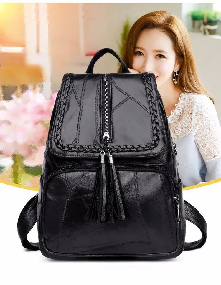 Fashion Leisure Womens Mini Backpack Soft PU Leather Handbag  display picture 2