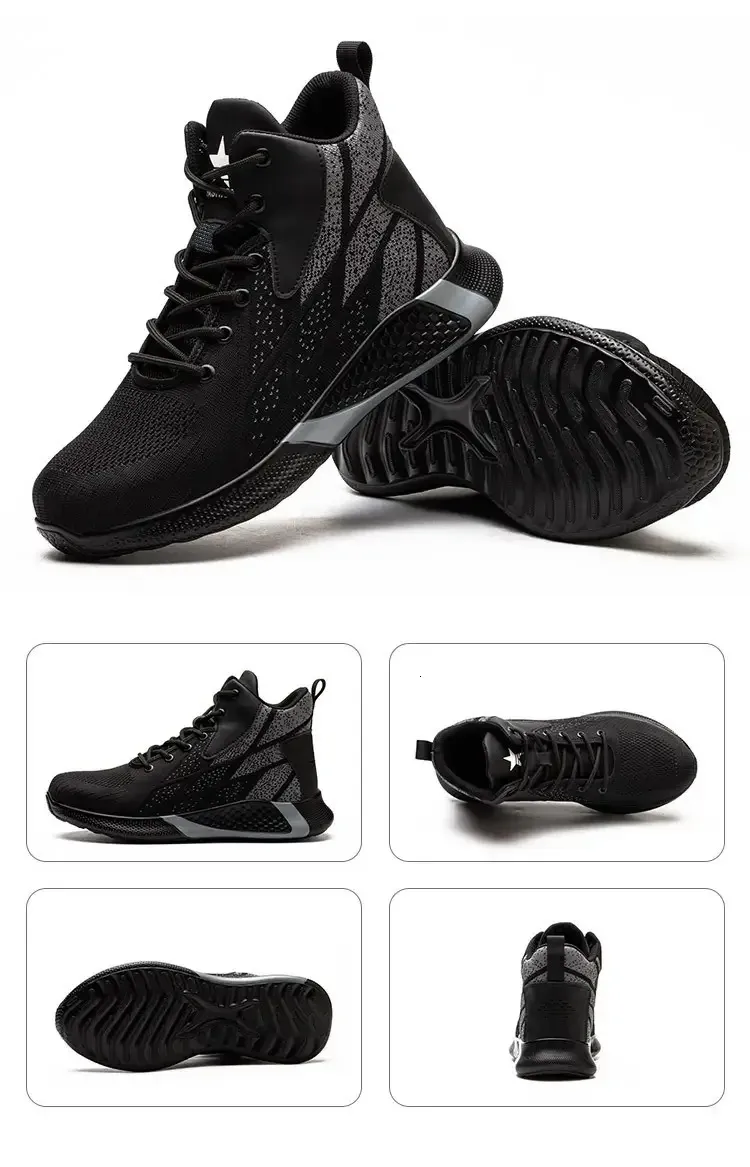 Safety Boots For Men High Top Protective Anti Puncture Work Shoes_voghion.com