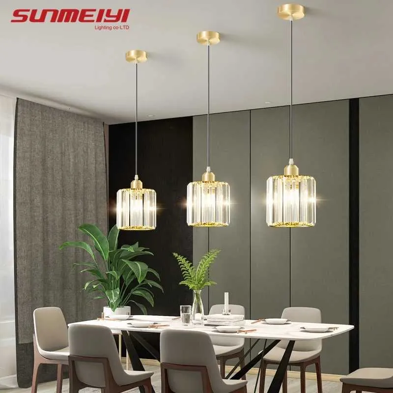 Modern K9 Crystal Pendant Lights Led Ceiling Lamp Living Dining Room ...
