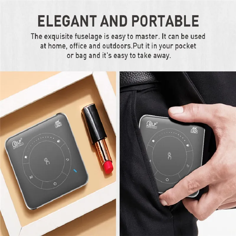 DLP Mini P11 プロジェクター 16GB ストレージ、HDMI 入力、3D