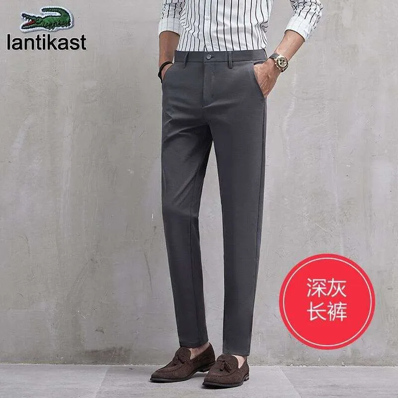 Noble Crocodile Mens Slim Fit Tapered Dress Pants Thin Breathable ...