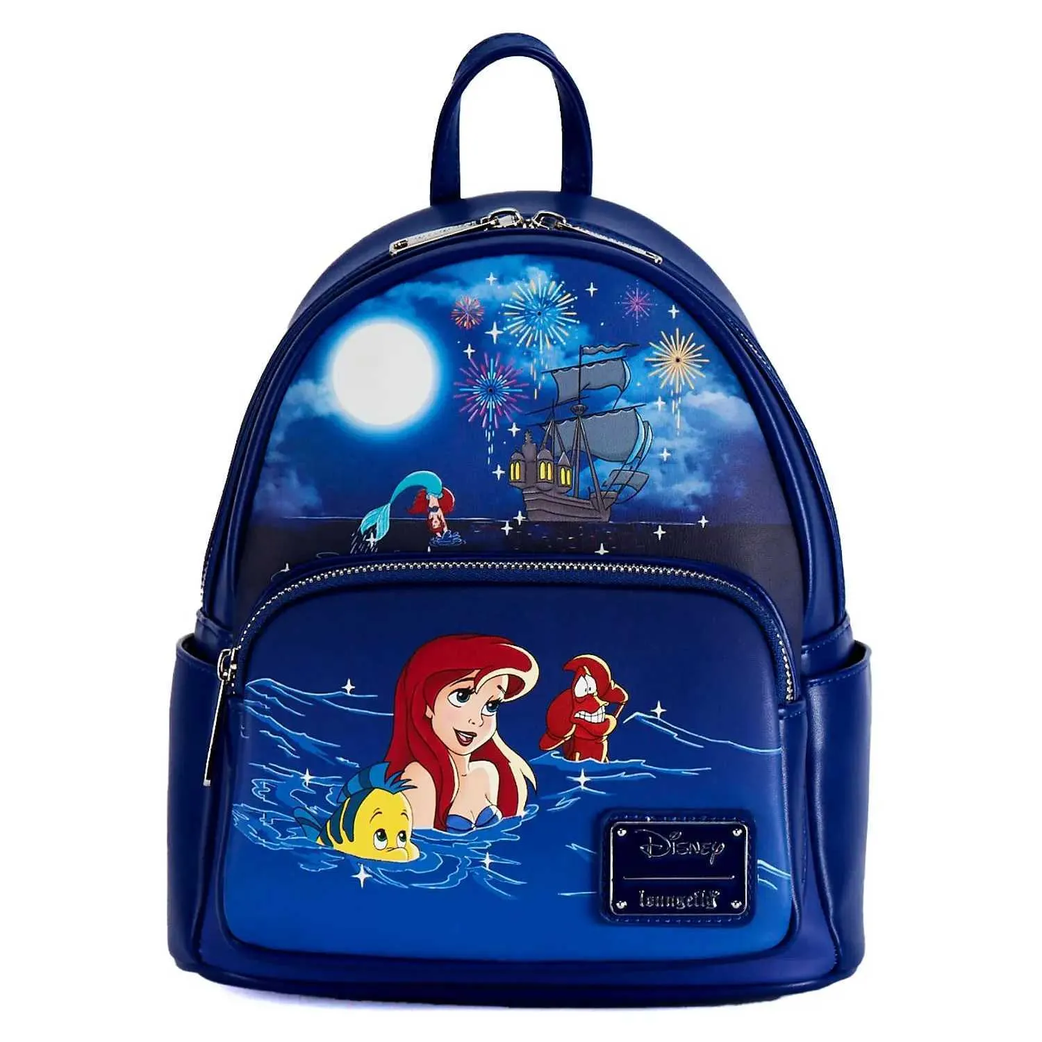 Rare Disney Loungefly Little Mermaid “Ariel” Knapsack Backpack Disney Loungefly Disney Little Mermaid Ariel Fireworks Mini  main image 4