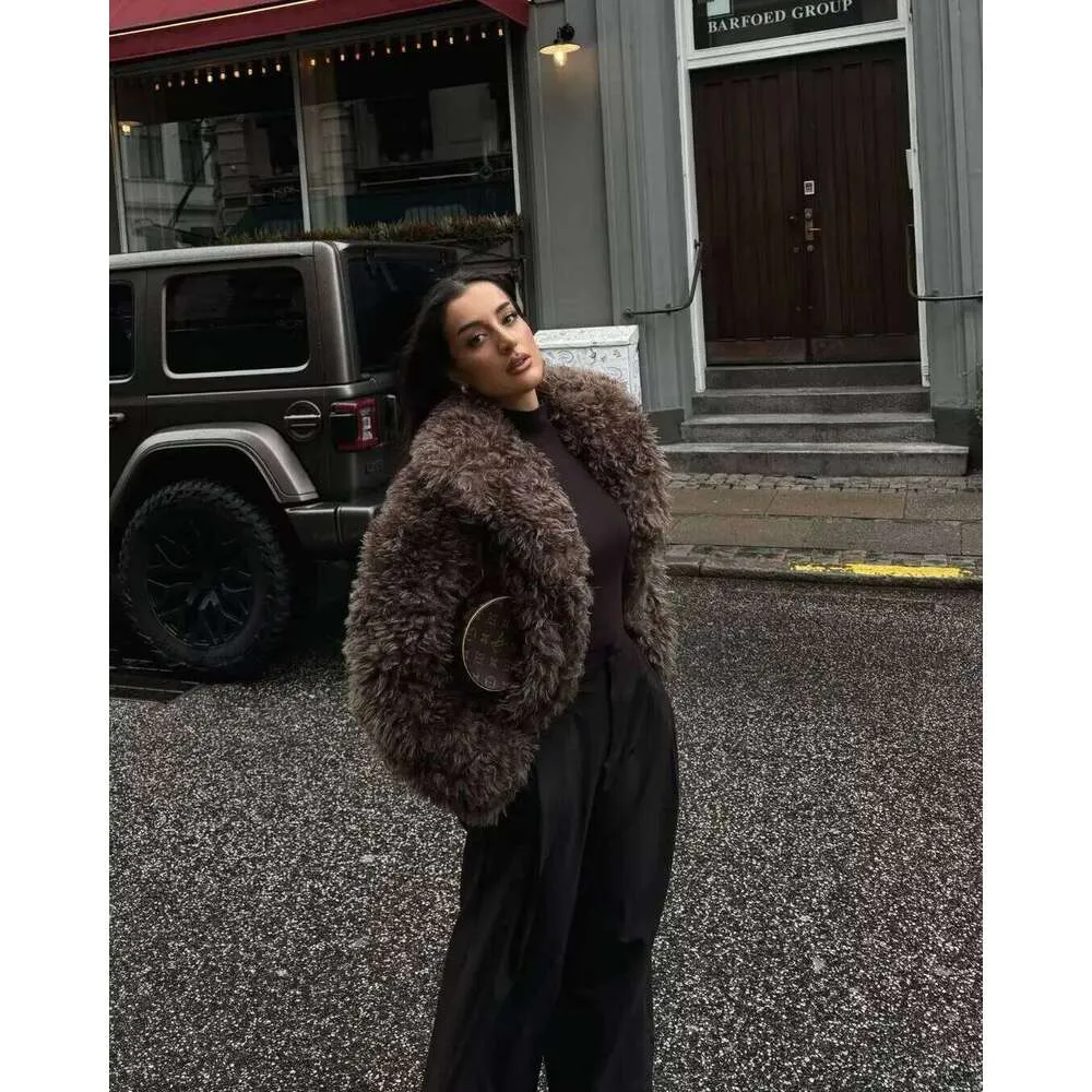Winter Jacket For Women Brown Faux Fur Lapel Coat From winter-jacket-for-women-brown-faux-fur-lapel-coat-from
