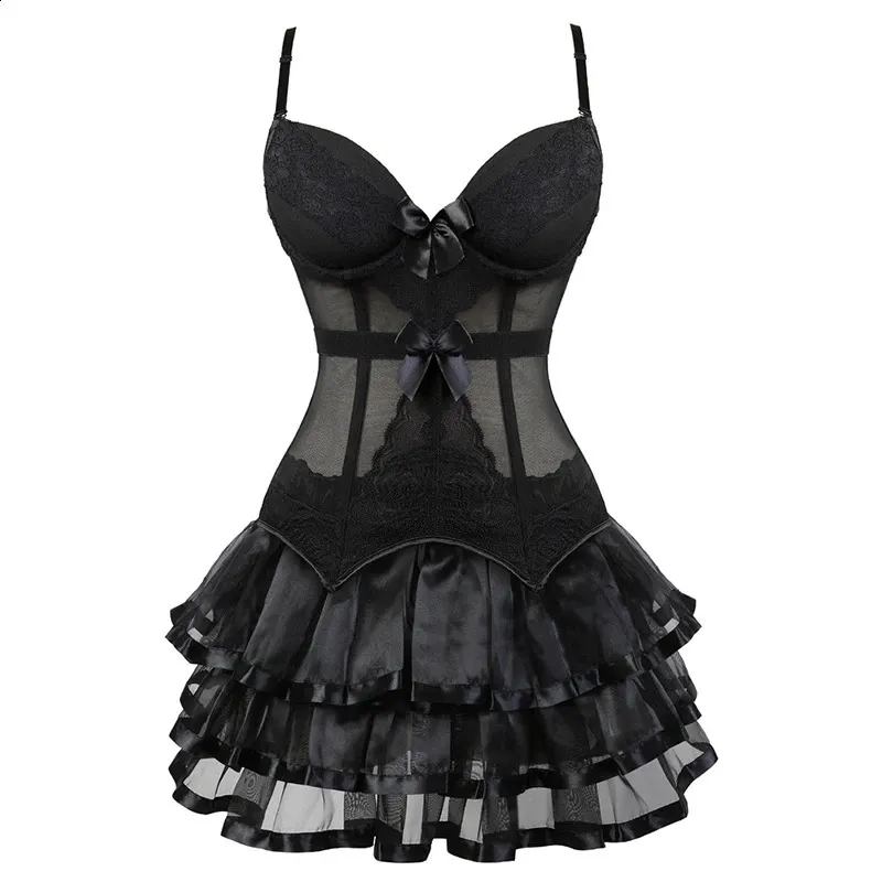 white christmas dresses Burlesque Corset & Ribbon Skirt main image 1
