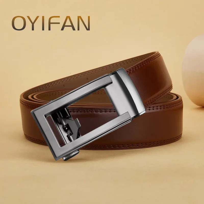 Genuine Leather Ratchet Belt - 3cm Width Customizable Fit Dress Casual Amazon.com: MILORDE Men main image 2