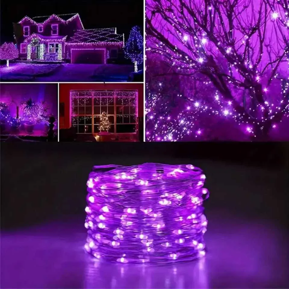Purple Fairy Lights 10m 100 LED Copper Wire String From Time flies purple-fairy-lights-10m-100-led-copper-wire-string-from-time-flies