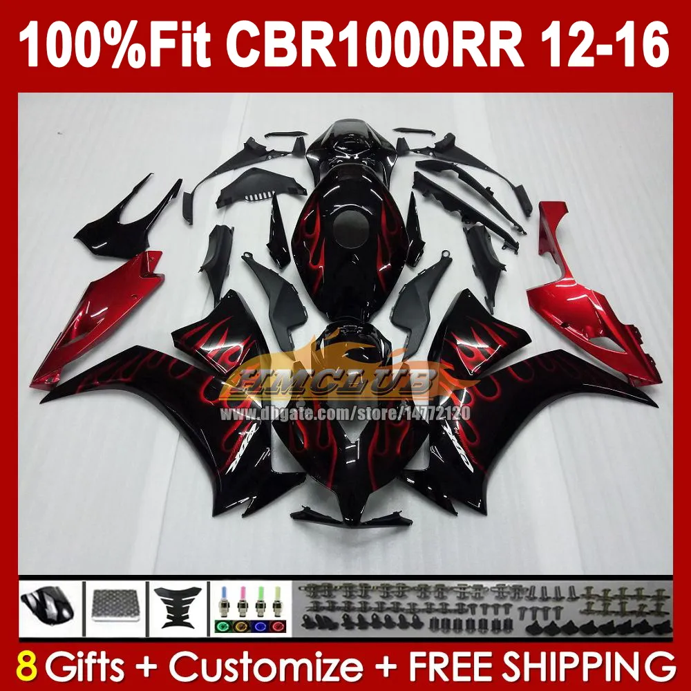 OEM Red Flames Body Kit For HONDA CBR 1000RR 1000 From 268,71