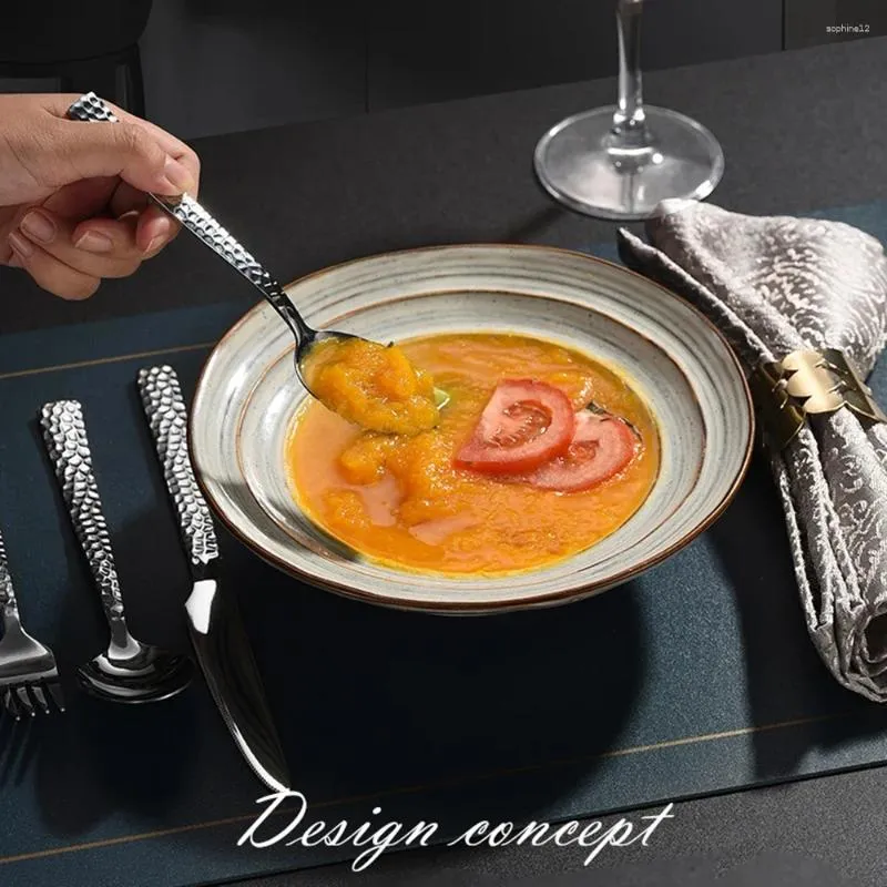 Ensemble de steak martelé - 5 pièces | Polissage de moulage | Style occidental_voghion.com