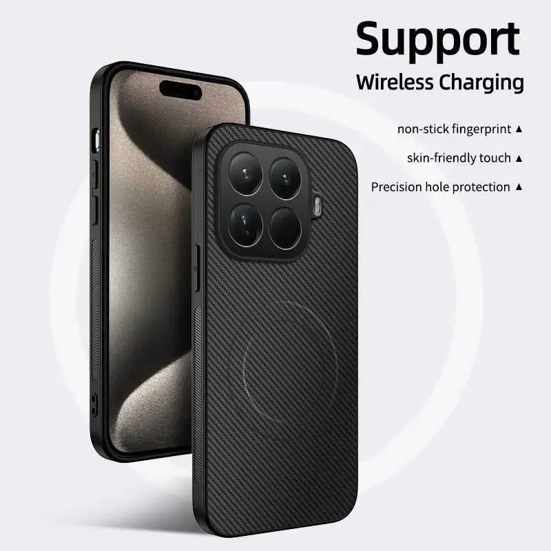 Custodia In Fibra Di Carbonio Per Xiaomi 15T Pro – TPU Morbido, Antiurto, Con Vetro Temperato 9H E Kit Pulizia, Blu