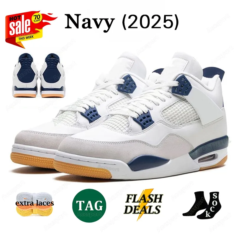 With box designer shoes 4 basketball shoes for men women 4s Black Cat Military Blue Bred White Thunder Red Cement Pine Green Sail Olive Seafoam mens trainers sneakers