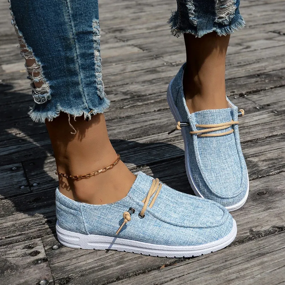 Women's Canvas Shoes Breathable Comfortable Soft Sole Casual_voghion.com