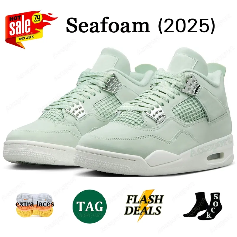 With box designer shoes 4 basketball shoes for men women 4s Black Cat Military Blue Bred White Thunder Red Cement Pine Green Sail Olive Seafoam mens trainers sneakers