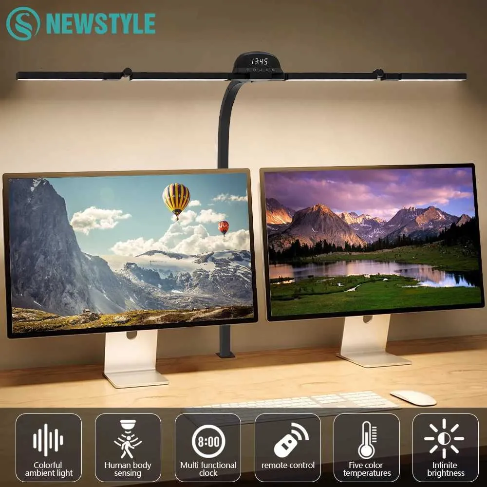 120cm Full Spectrum LED Eye Care Desk Lamp with Stepless Dimming and ...