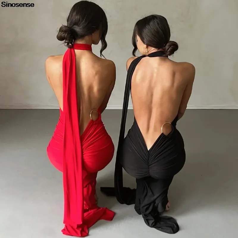Elegant Maxi Evening Dress: Backless Pleated Gown For... From Huang03,  $17.3 In Bulk | DHgate.Com
