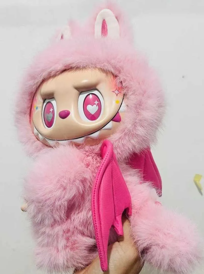 Labubu Toy: 38cm Zimomo & 17cm Pink Labubu Angel Creative
