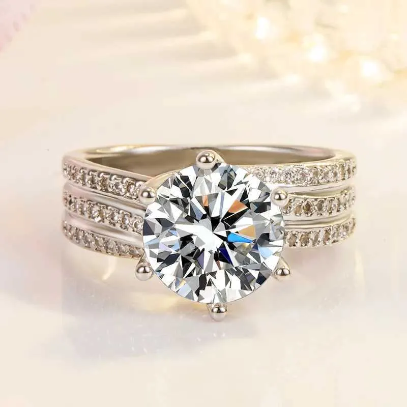 New 925 Sterling Silver Ring 5A Zircon Luxury High Quality For Women Men Wedding Fine Jewelry Accessories Party Gift_voghion.com