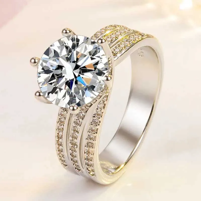 New 925 Sterling Silver Ring 5A Zircon Luxury High Quality For Women Men Wedding Fine Jewelry Accessories Party Gift_voghion.com