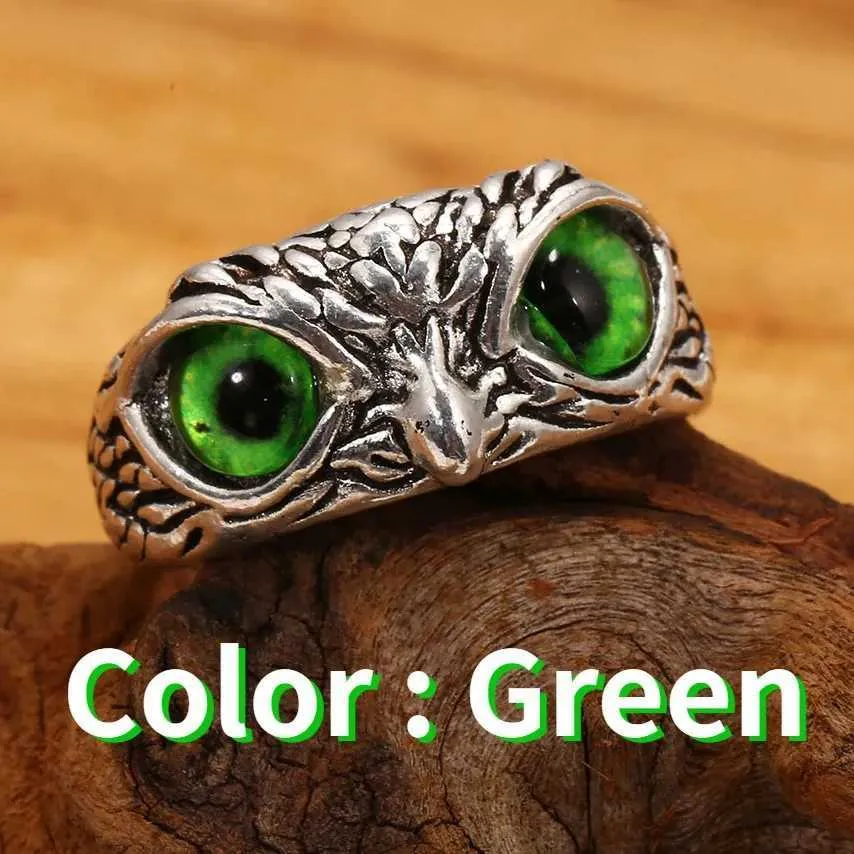 6 kleuren modieuze bedel vintage ring voor mannen en vrouwen schattige dieren uil jeugd gotische ringen sieraden accessoires cadeaus J260411_voghion.com