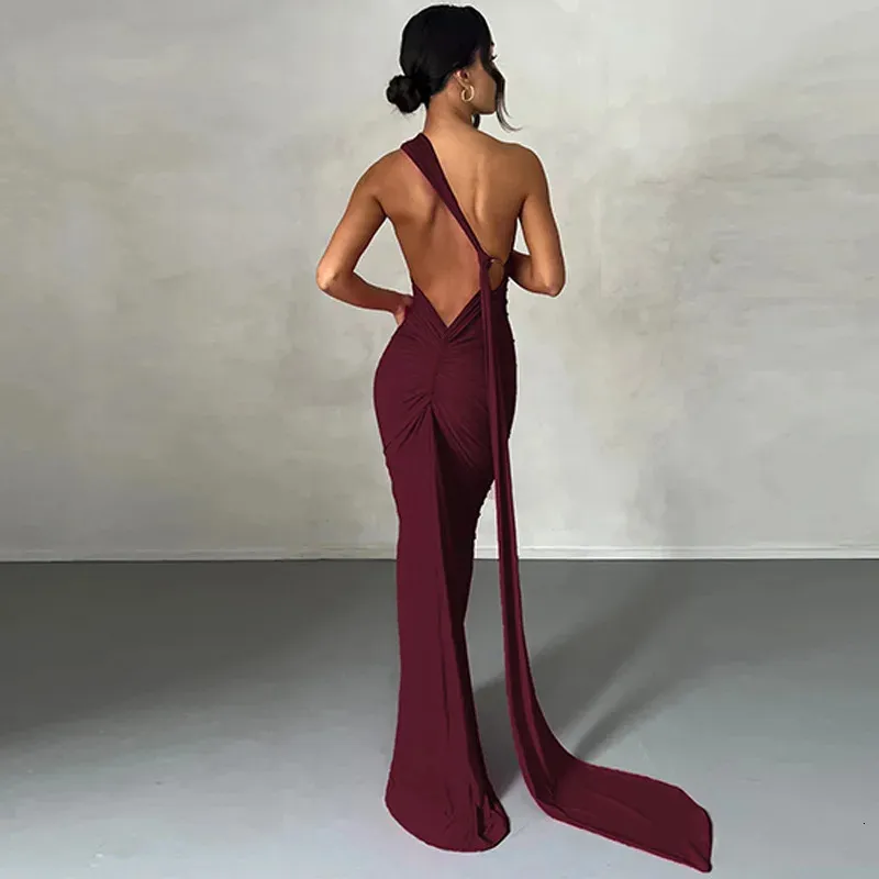 Elegant Maxi Evening Dress: Backless Pleated Gown For... From Huang03,  $17.3 In Bulk