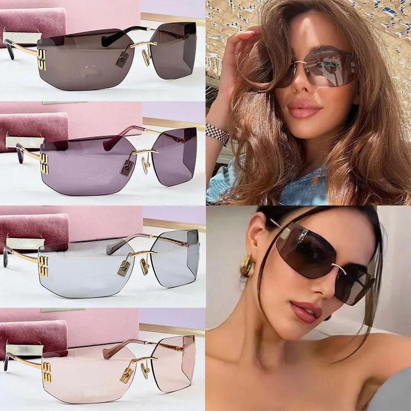 MU54Y Luxury Women Mask Metal Sunglasses Womens... From  display picture 2
