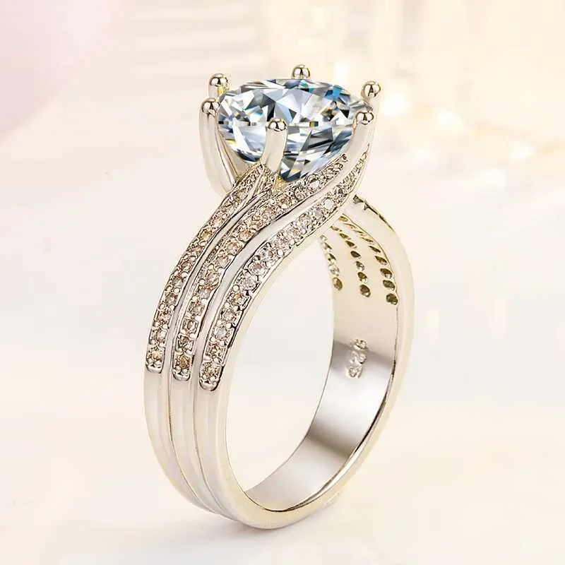 New 925 Sterling Silver Ring 5A Zircon Luxury High Quality For Women Men Wedding Fine Jewelry Accessories Party Gift_voghion.com