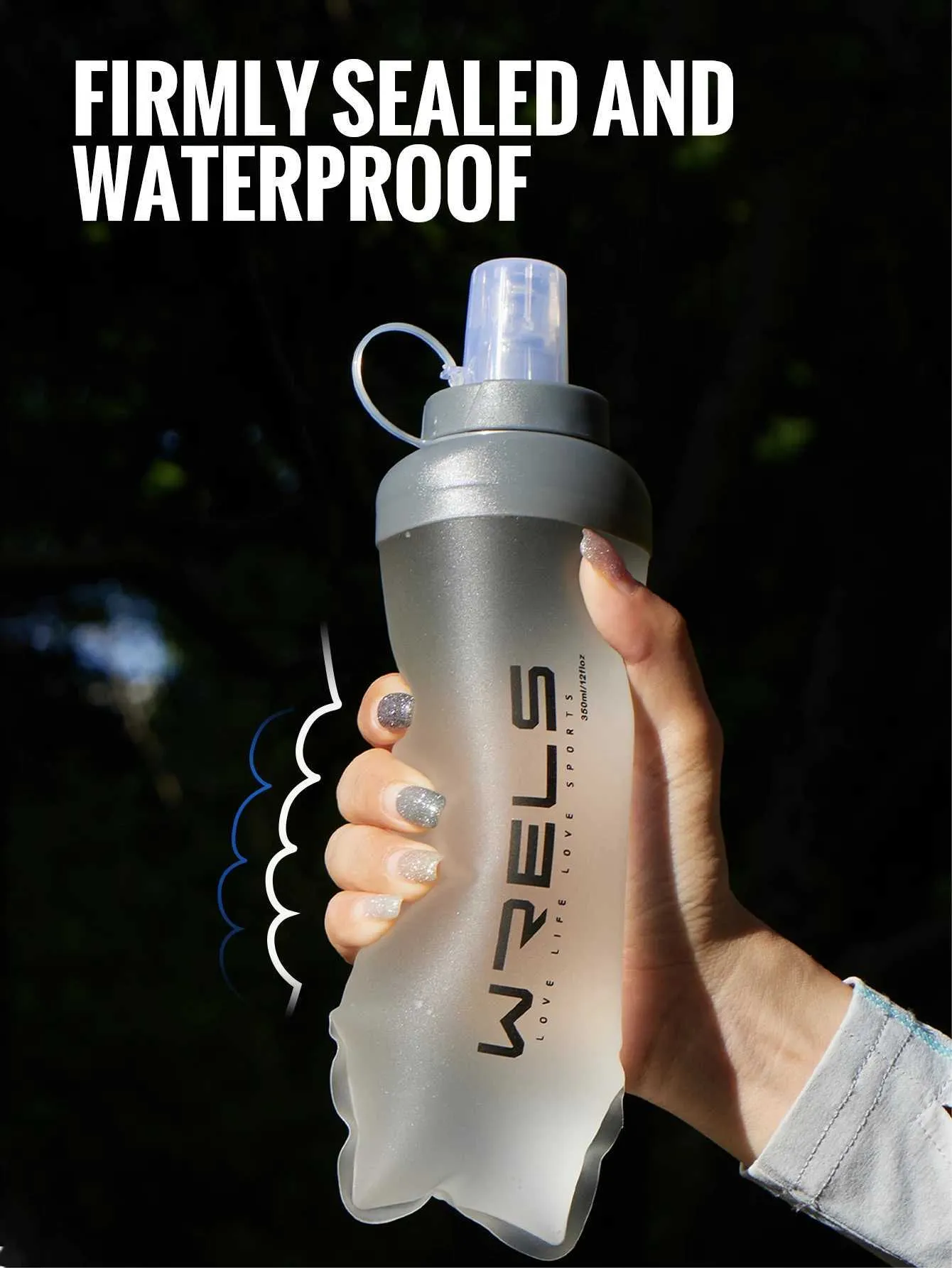TRIWONDER Bouteille d'eau souple pliable pour course à pied, sac d'hydratation, marathon, jogging, cyclisme, randonnée (250 ml, 1 pièce TRIWONDER Bouteille d'eau souple pliable pour course à pied, sac d'hydratation, marathon, jogging, cyclisme, randonnée (250 ml, 1 pièce