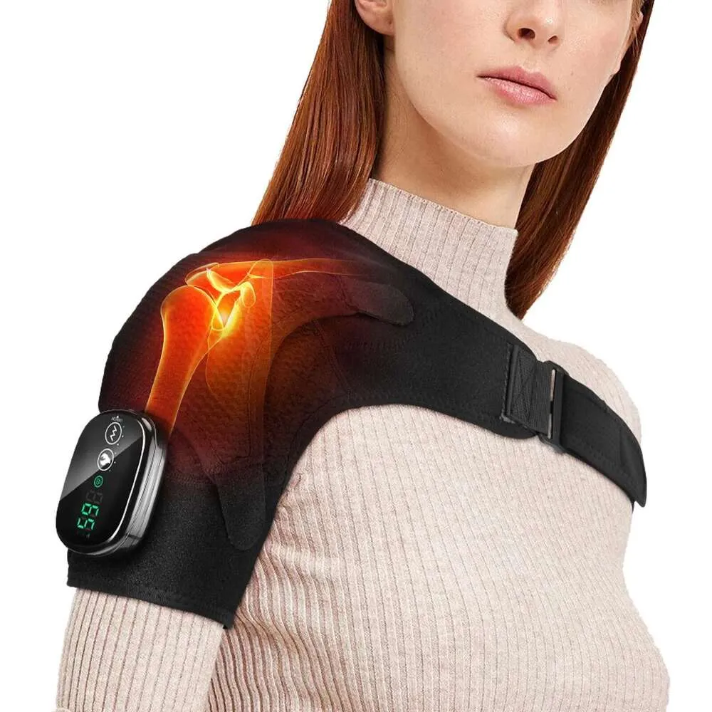 Electric Shoulder Heating Pad With 3 Vibration Modes Wrap Around Hot  Compress Shoulder Massager For Pain Relief And Muscle Relaxation From  Eyelashes03, $25.4
