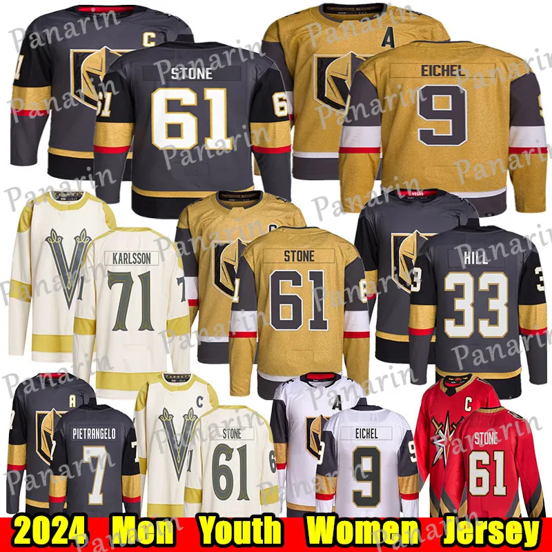 61 Mark Stone Vegas Hockey Jersey #9 Jack Eichel Ilya Samsonov