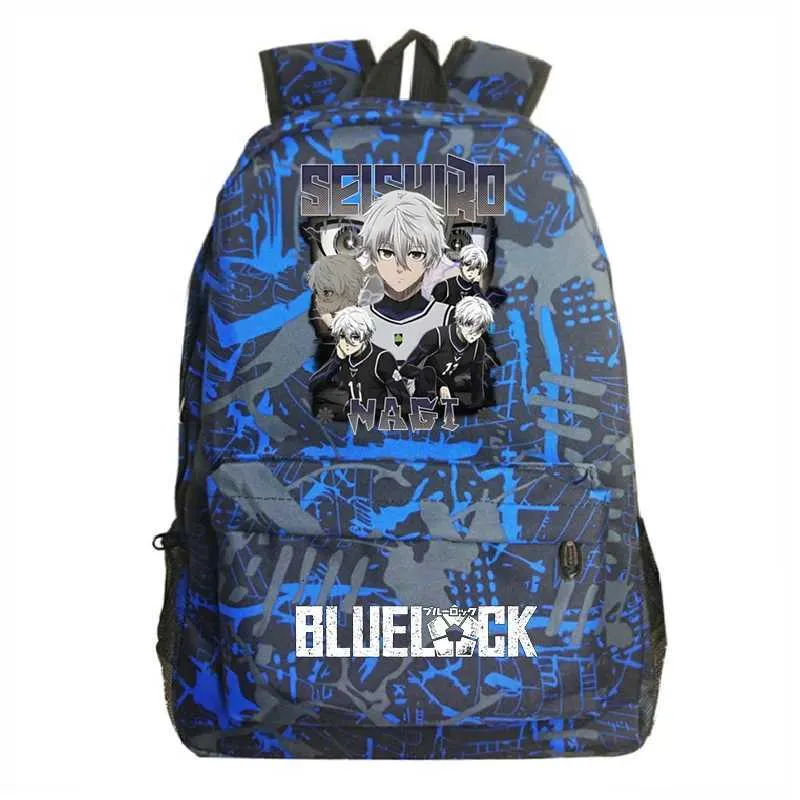 Hot Anime BLUE LOCK Fashion Backpack Nagi Isagi From 9,33