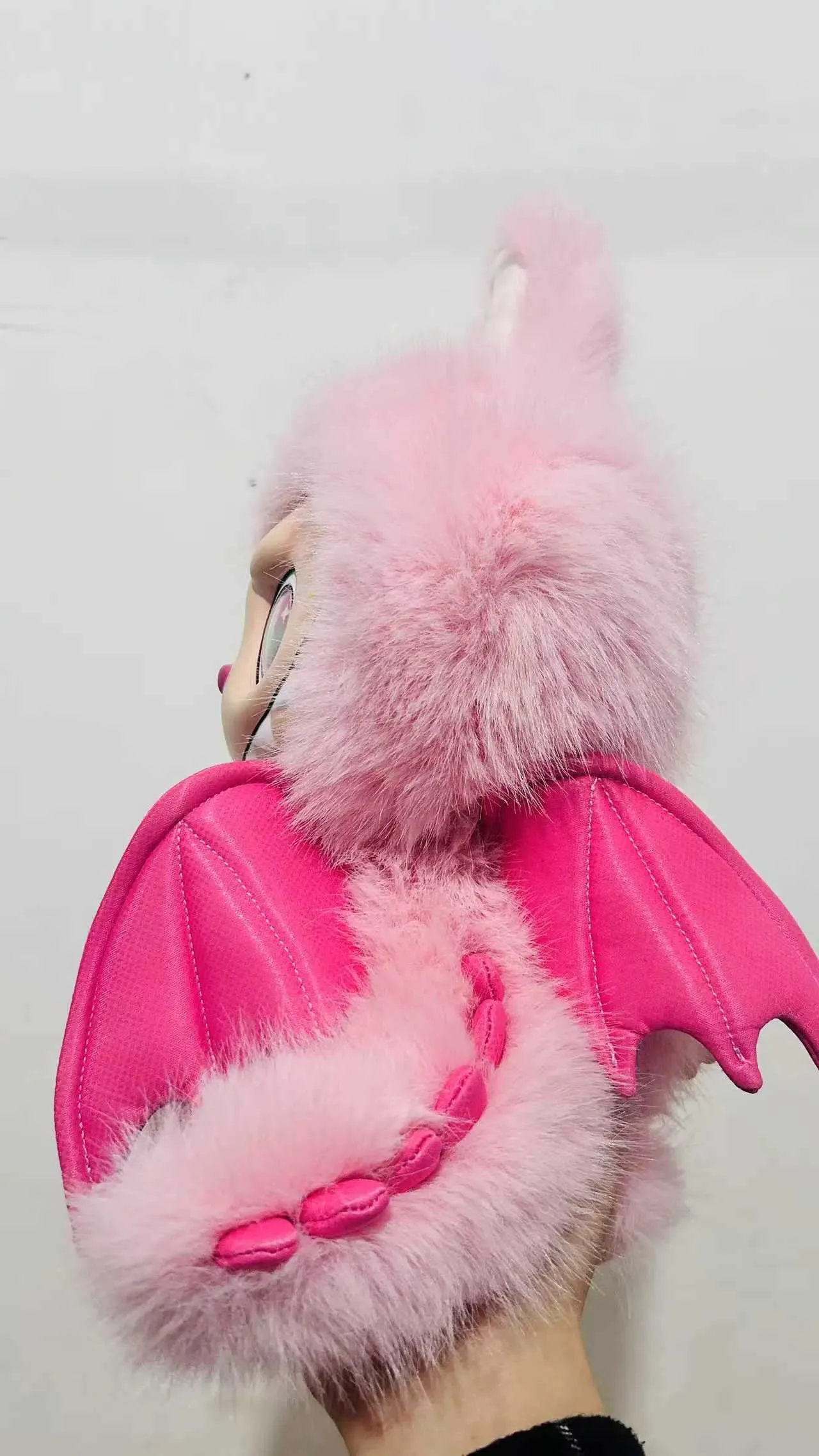 BIGサイズ Labubu ZIMOMO 38cm 一点のみ ピンク Labubu Toy: 38cm Zimomo & 17cm Pink Labubu Angel Creative