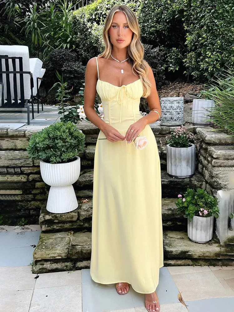Elegant Chiffon Wrap Maxi Dress With Spaghetti Straps... From Bai04, $28.45  | DHgate.Com