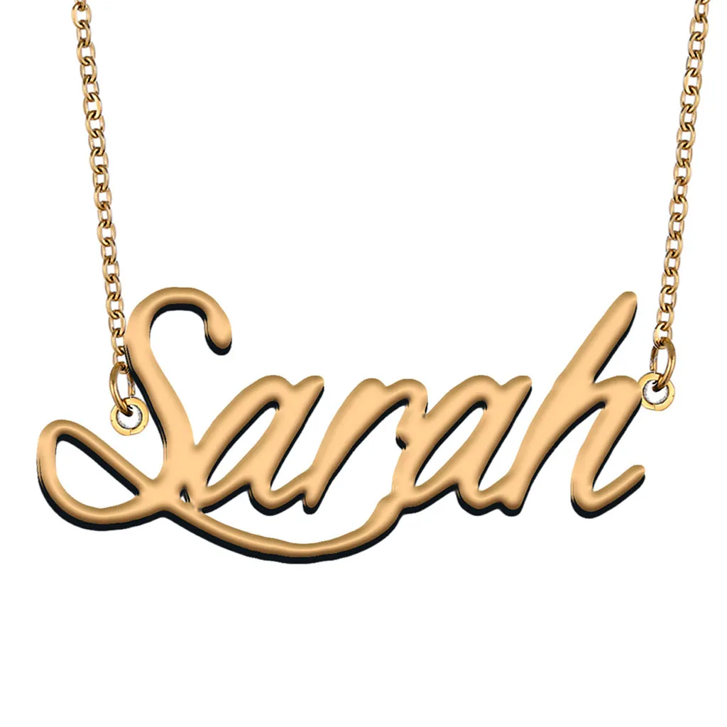 silver-jewel sarah DHgate.com:Sarah Name Necklace Personalized Nameplate Stainless Steel Gold Silver  Jewelry:Jewelry