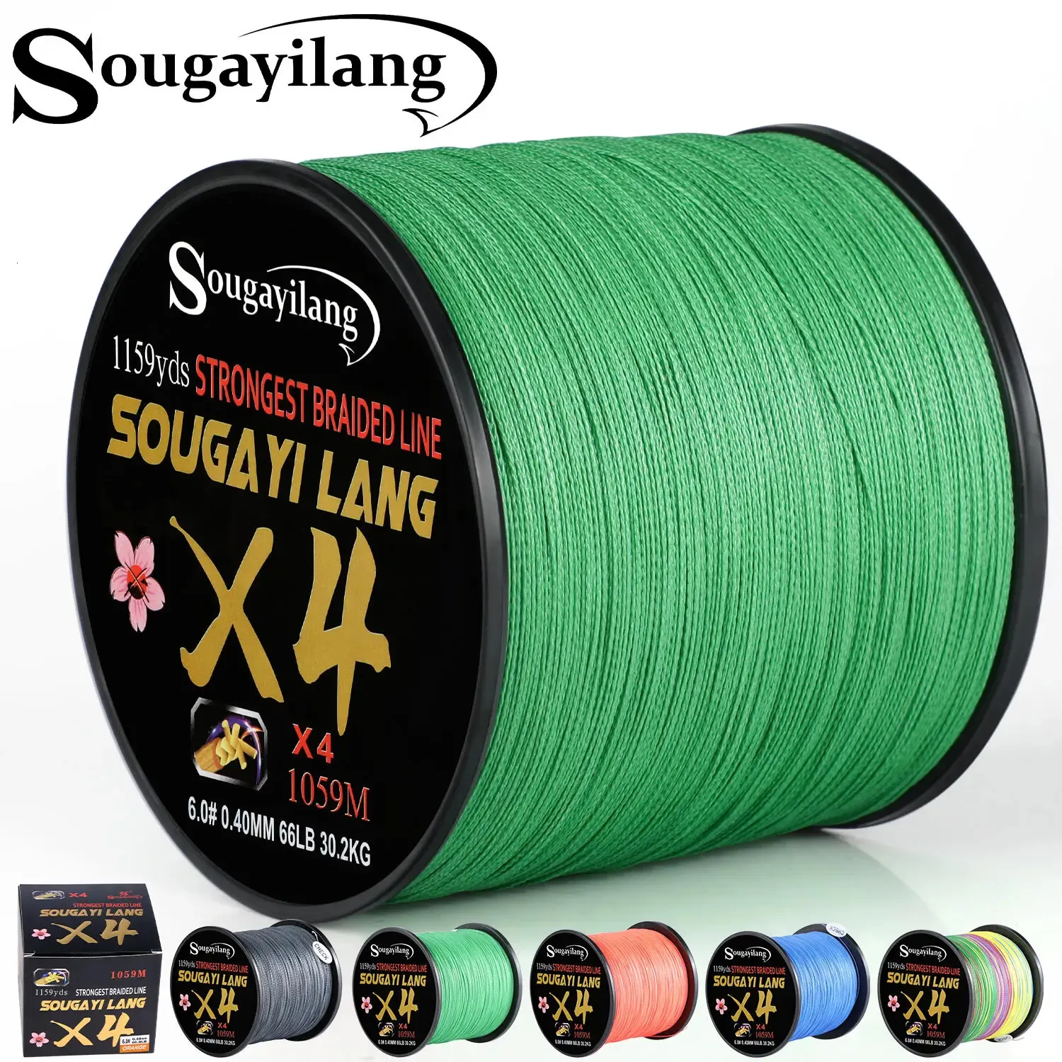 Sougayilang Braided Fishing Line 4X 100 300m... 