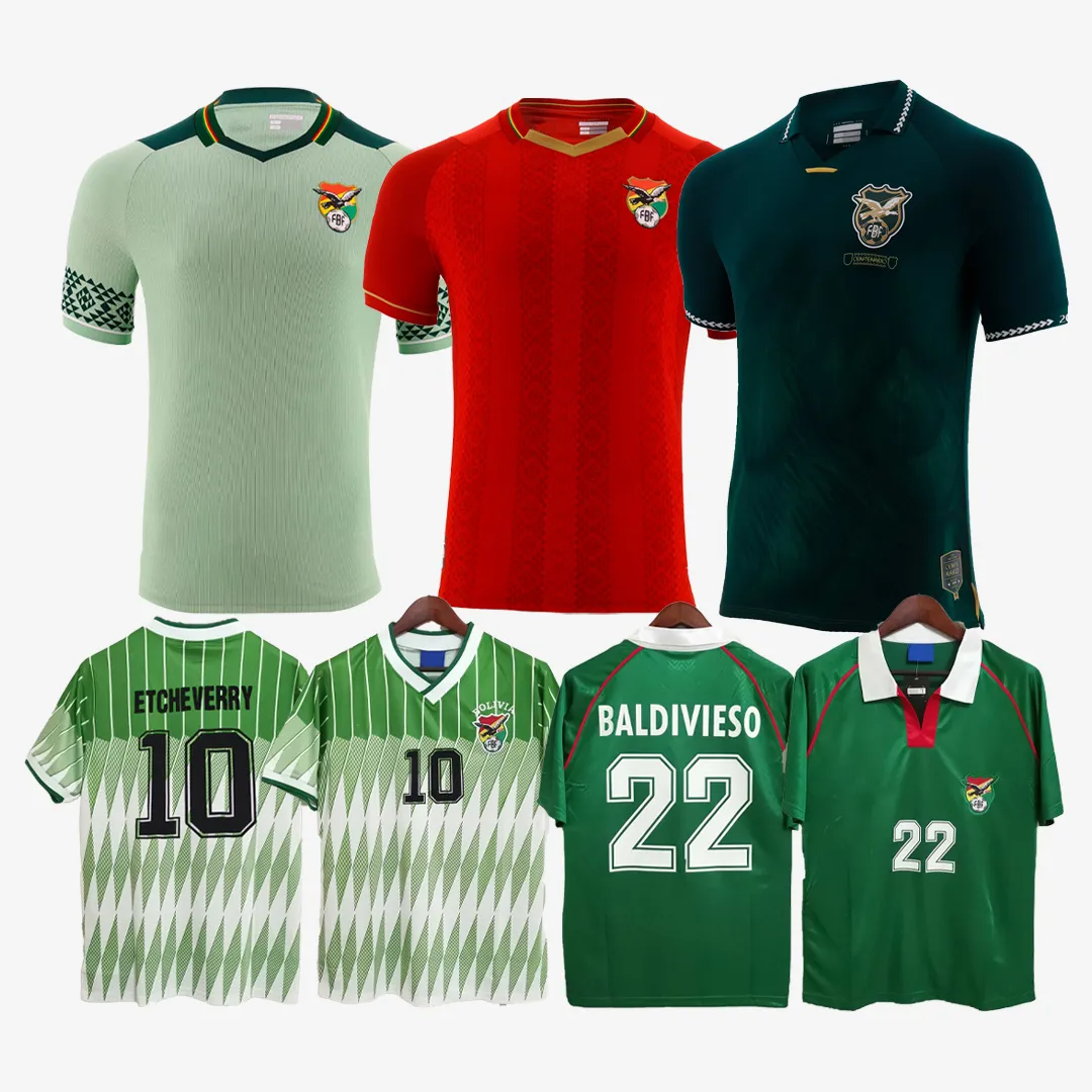 Risparmia alla grande su Jersey Di Calcio Bolivia 2024 Maglie Da Calcio  Retrò Classiche Per Uomini Camicie Da Calcio Vintage Verde/Rosso in grandi 
