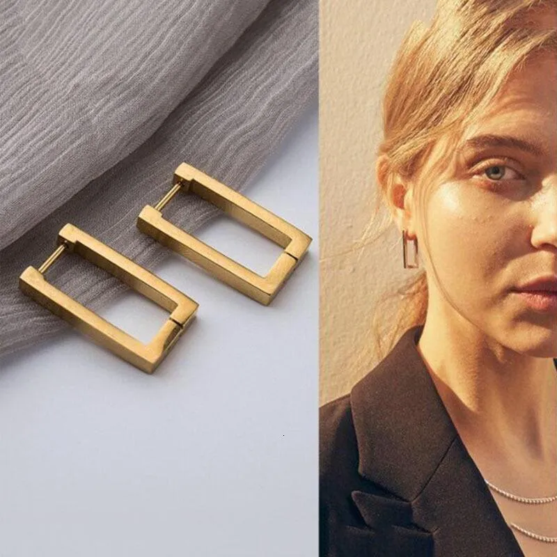 Cross Border Geometric Rectangle Earrings, Hollow Metal Rectangular Ear ...