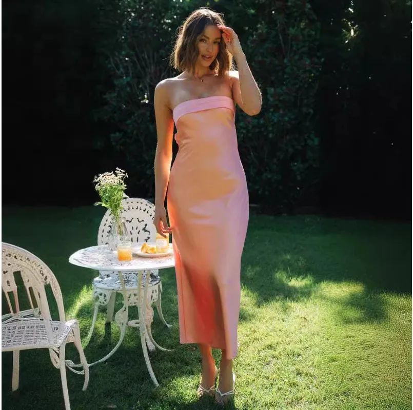 New Plus Size Strapless Backless Dress For Women Summer Fashion Versatile  Style From Zrd7590388, $107.54 | DHgate.Com
