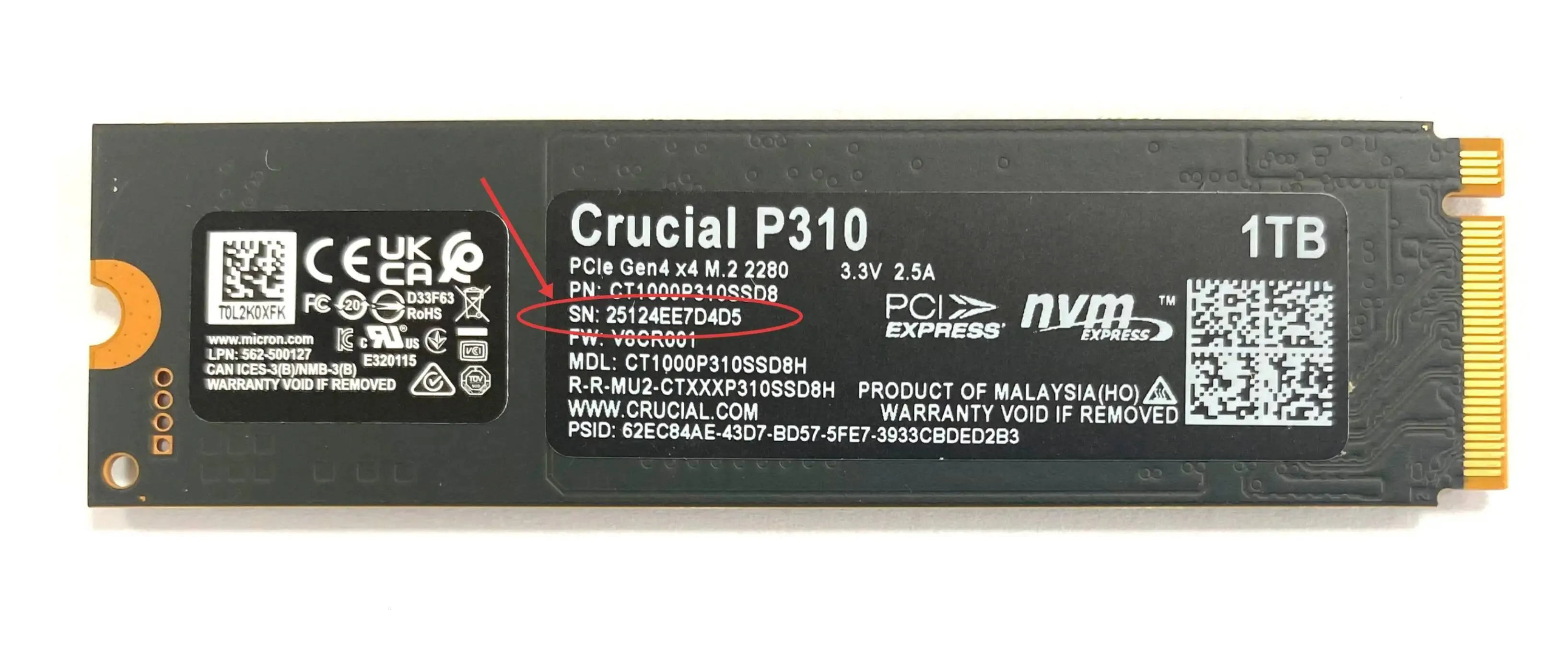 Crucial P310 1TB M.2 Ie Gen4 3D NAND NVMe Internal Solid State Drive ...